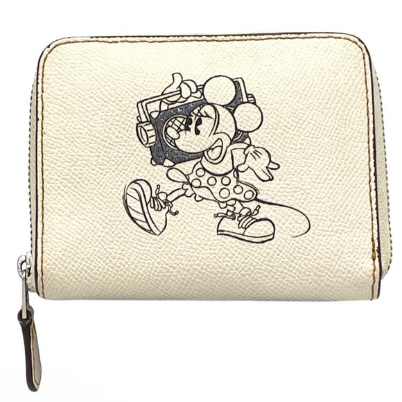 Coach x Disney Minnie Leather Zip Wallet WITH COACH DUSTBAG - NEW - Picture 3 of 16
